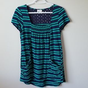 Anthropologie striped blouse t-shirt top tee